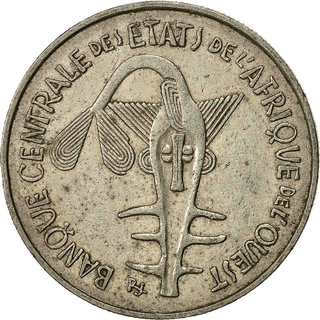 Coin, West African States, 100 Francs, 1969, EF(40-45), Nickel, KM:4
