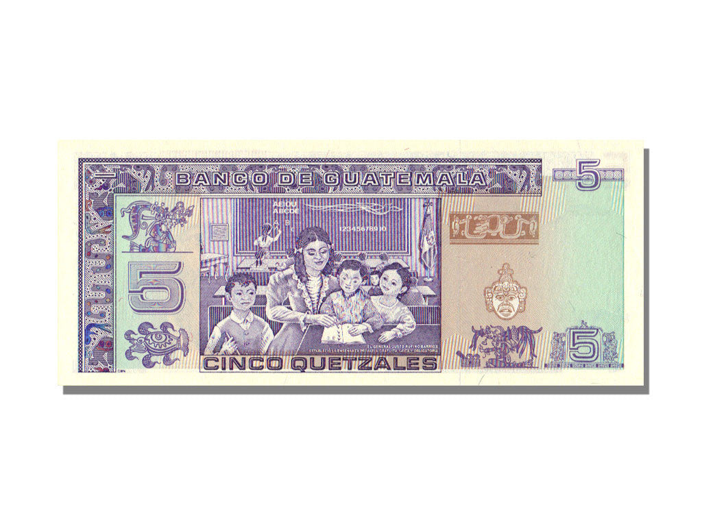 Guatemala, 5 Quetzales, 1990, KM #74a, 1990-01-03, UNC(65-70), D