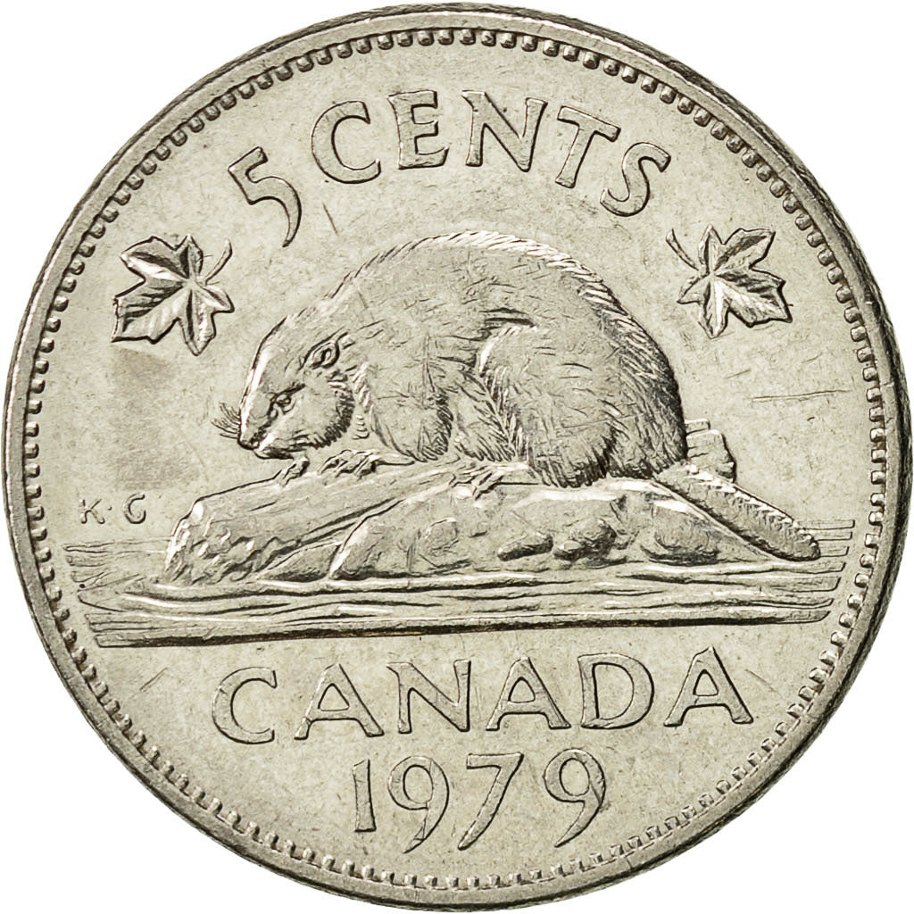 Coin, Canada, Elizabeth II, 5 Cents, 1979, Royal Canadian Mint, Ottawa