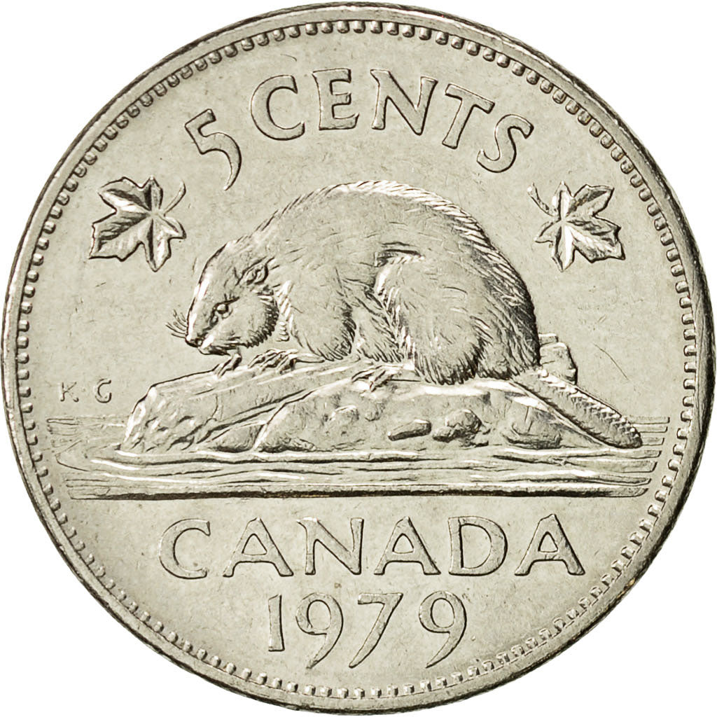 Coin, Canada, Elizabeth II, 5 Cents, 1979, Royal Canadian Mint, Ottawa