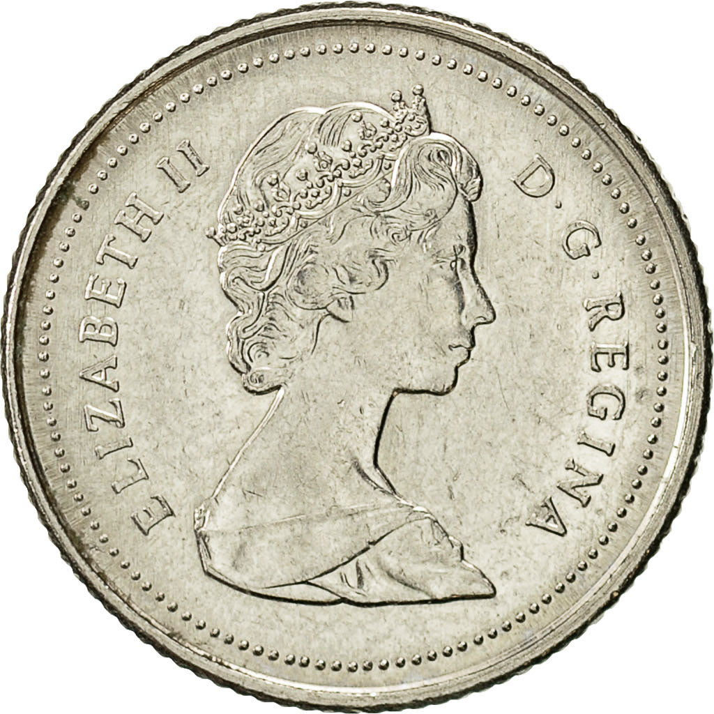 Coin, Canada, Elizabeth II, 10 Cents, 1987, Royal Canadian Mint, Ottawa