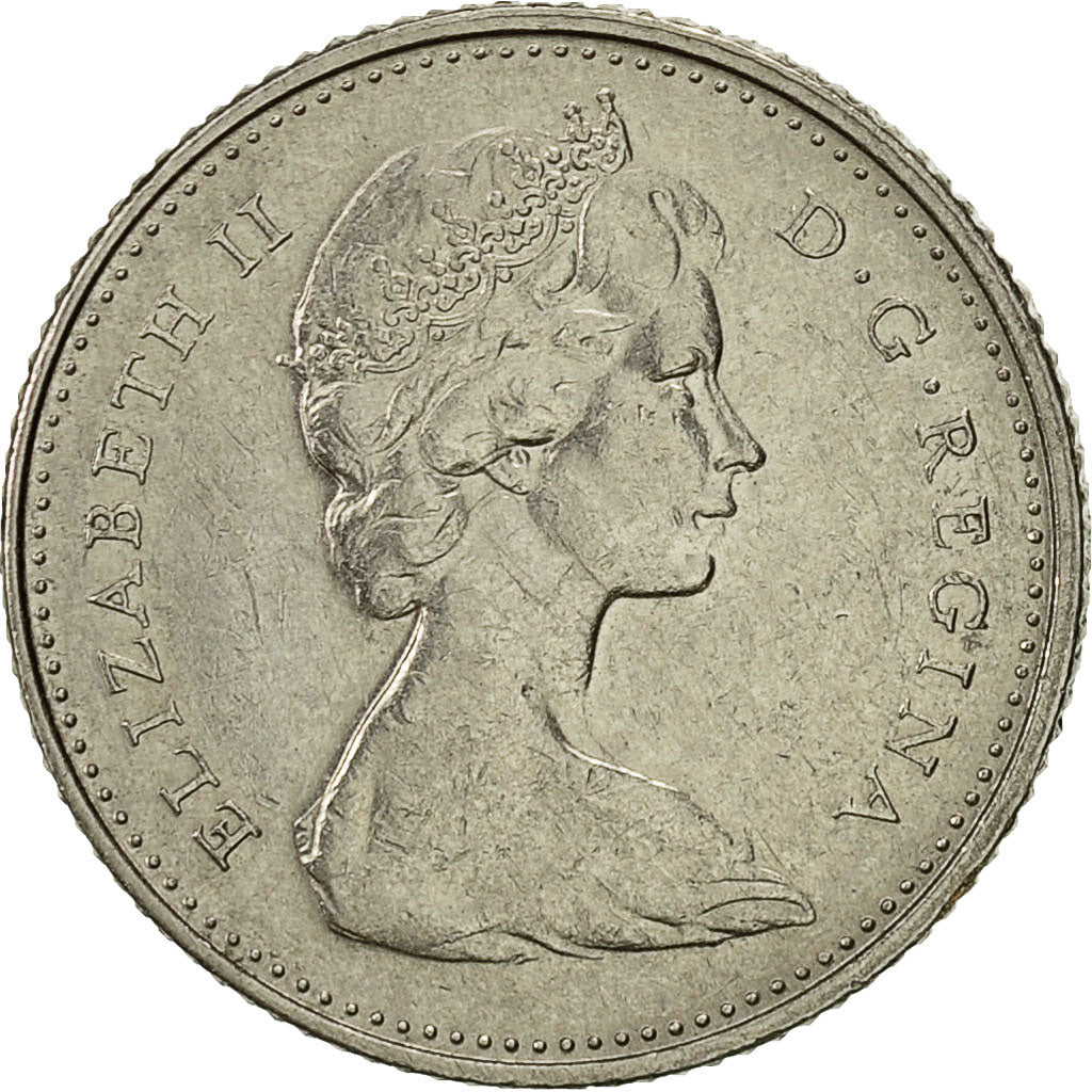 Coin, Canada, Elizabeth II, 10 Cents, 1975, Royal Canadian Mint, Ottawa