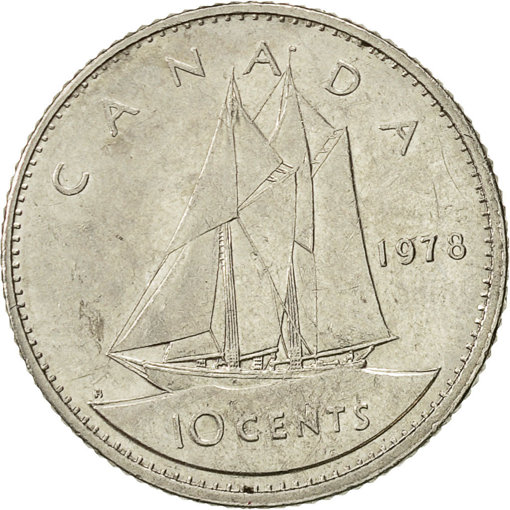 Coin, Canada, Elizabeth II, 10 Cents, 1978, Royal Canadian Mint, Ottawa