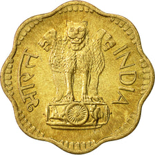 INDIA-REPUBLIC, 10 Paise, 1970, AU(55-58), Nickel-brass, KM:26.3