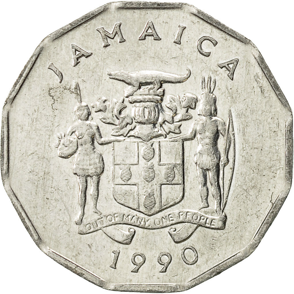 Coin, Jamaica, Elizabeth II, Cent, 1990, British Royal Mint, AU(50-53)