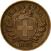 Coin, Switzerland, 2 Rappen, 1932, Bern, AU(50-53), Bronze, KM:4.2a