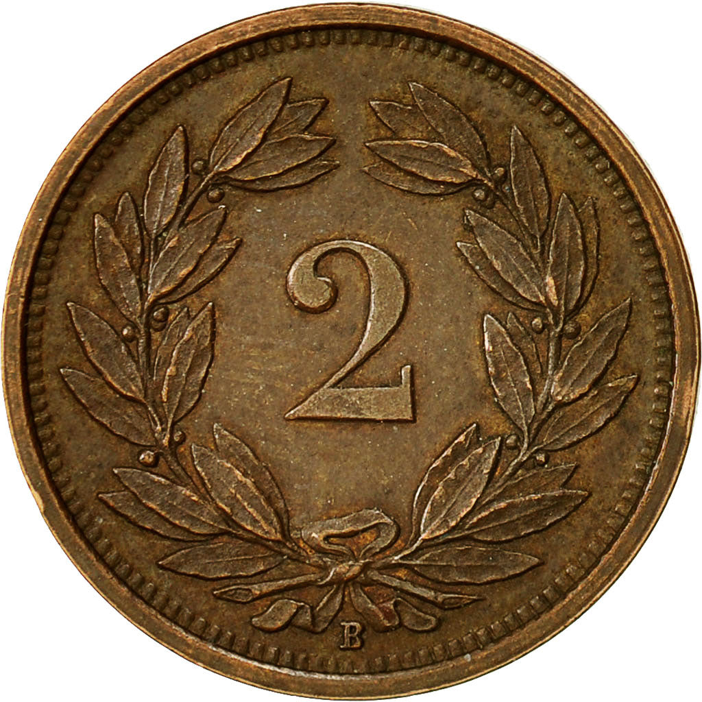 Coin, Switzerland, 2 Rappen, 1932, Bern, AU(50-53), Bronze, KM:4.2a