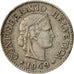 Coin, Switzerland, 10 Rappen, 1949, Bern, EF(40-45), Copper-nickel, KM:27