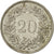 Coin, Switzerland, 20 Rappen, 1975, Bern, EF(40-45), Copper-nickel, KM:29a