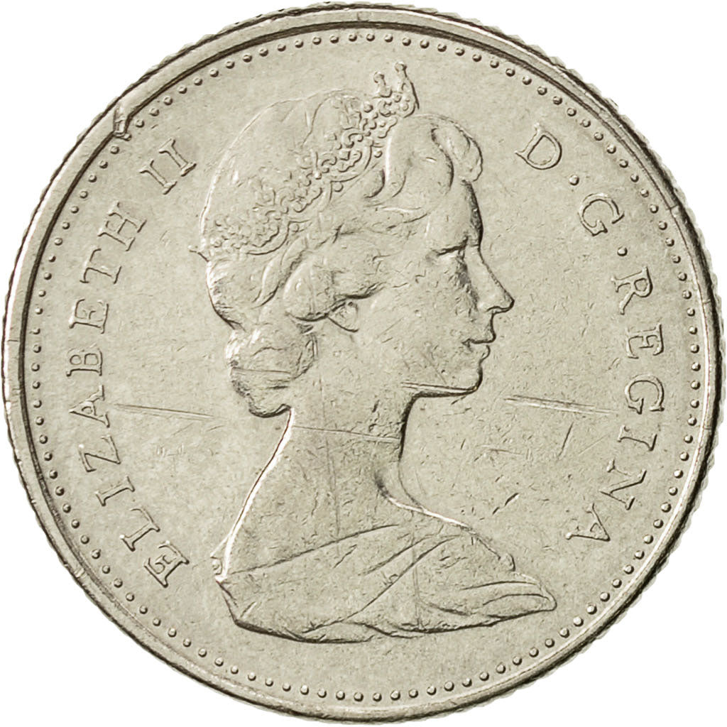Coin, Canada, Elizabeth II, 10 Cents, 1974, Royal Canadian Mint, Ottawa