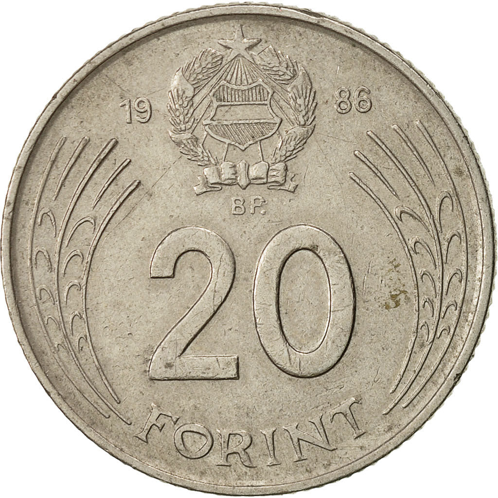 Münze, Ungarn, 20 Forint, 1986, SS, Copper-nickel, KM:630