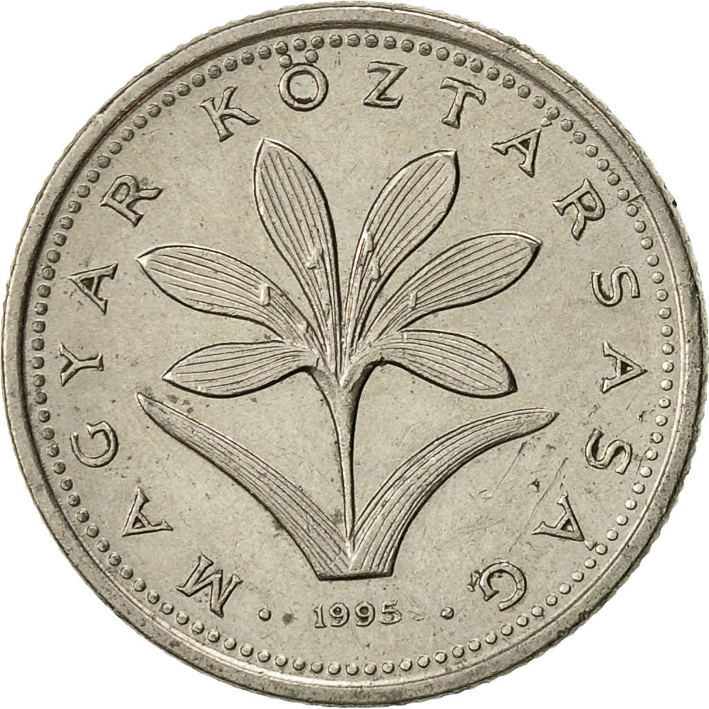 Coin, Hungary, 2 Forint, 1995, AU(50-53), Copper-nickel, KM:693