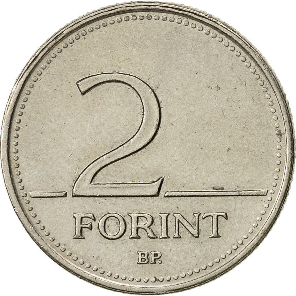 Coin, Hungary, 2 Forint, 1995, AU(50-53), Copper-nickel, KM:693