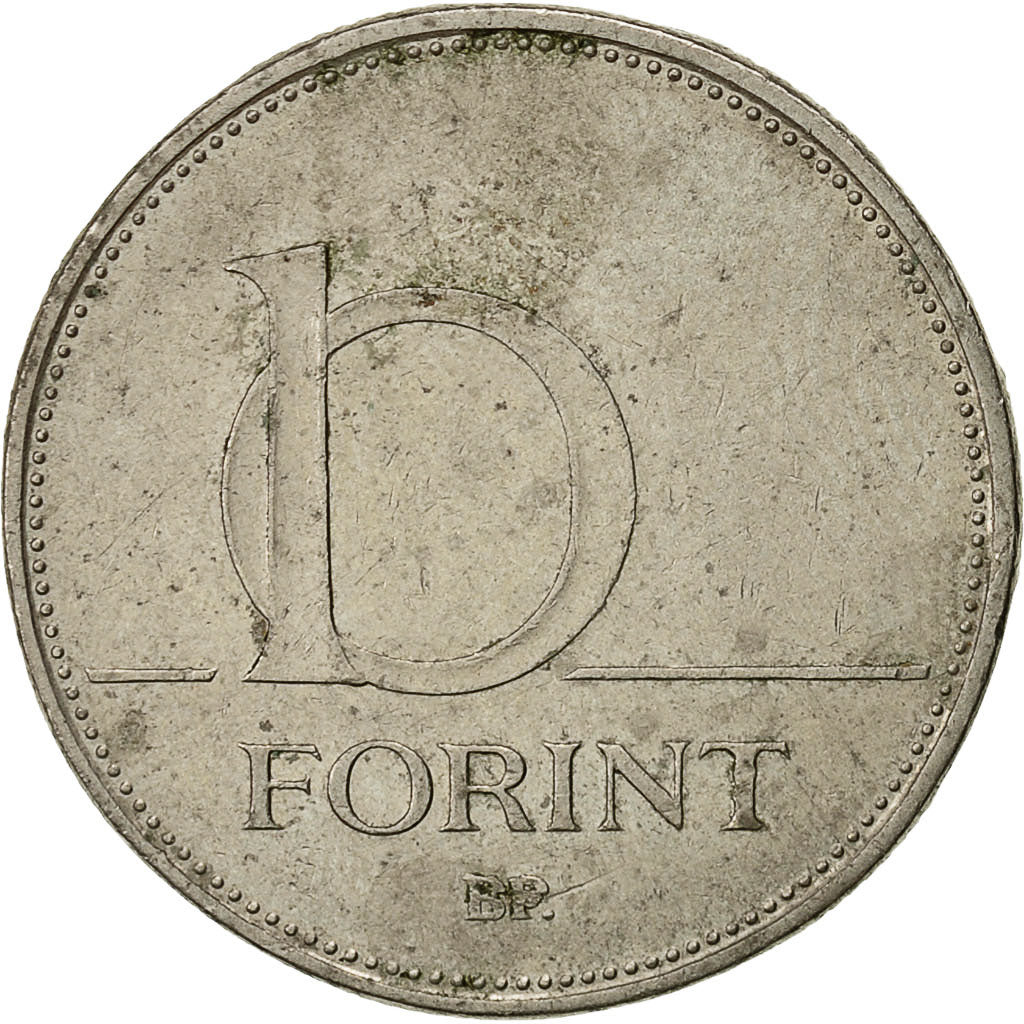 Münze, Ungarn, 10 Forint, 1995, SS, Copper-nickel, KM:695