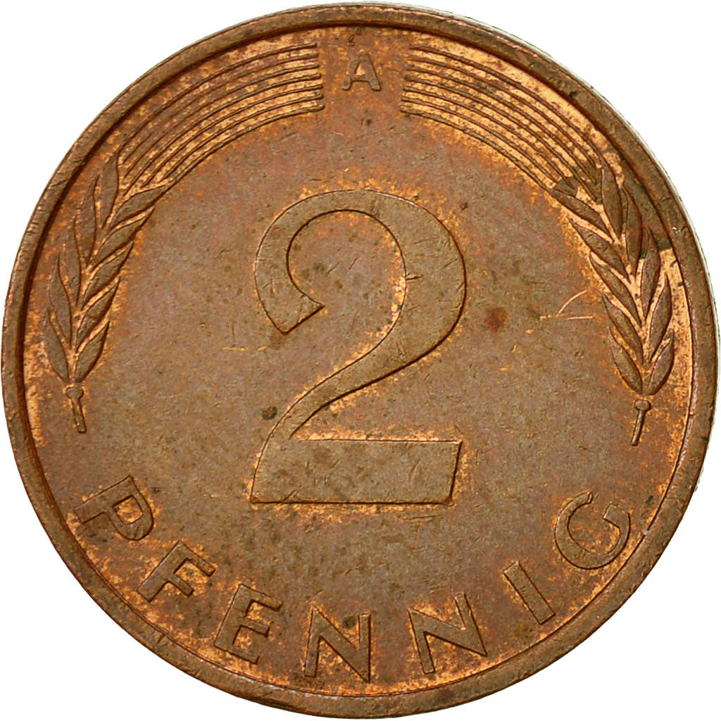 Moneta, GERMANIA - REPUBBLICA FEDERALE, 2 Pfennig, 1991, Berlin, BB, Acciaio