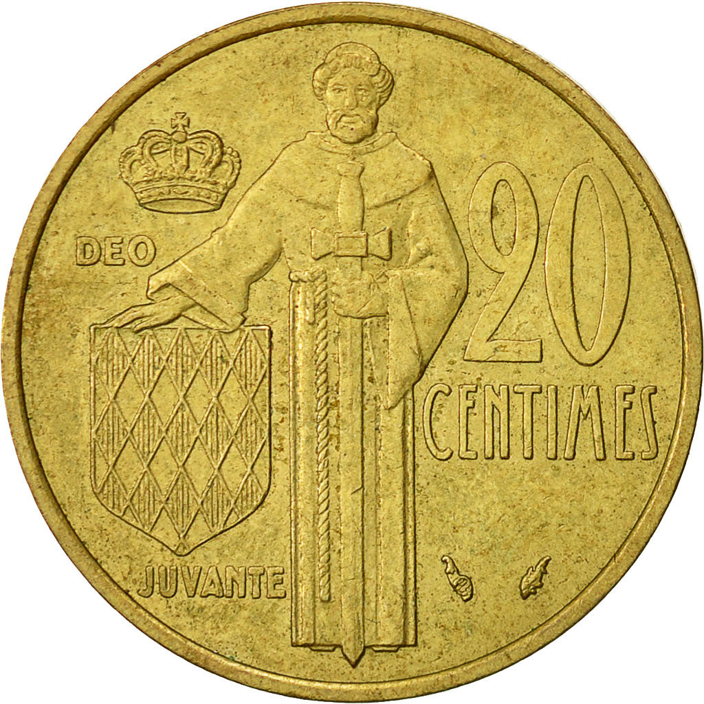 Coin, Monaco, Rainier III, 20 Centimes, 1979, EF(40-45), Aluminum-Bronze, KM:143