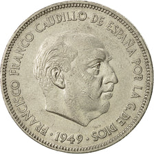 Münze, Spanien, Caudillo and regent, 5 Pesetas, 1949, SS, Nickel, KM:778