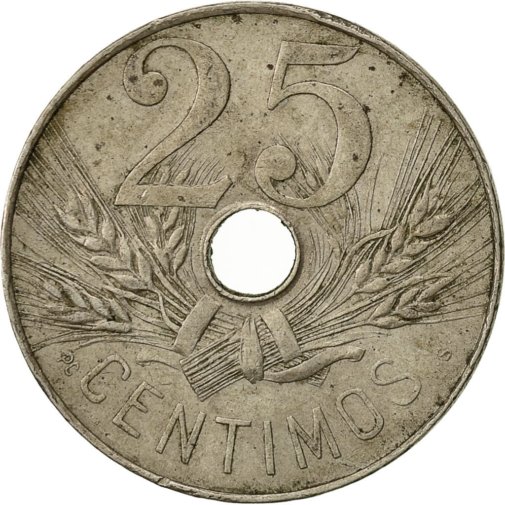 Monnaie, Espagne, Alfonso XIII, 25 Centimos, 1927, TTB, Copper-nickel, KM:742