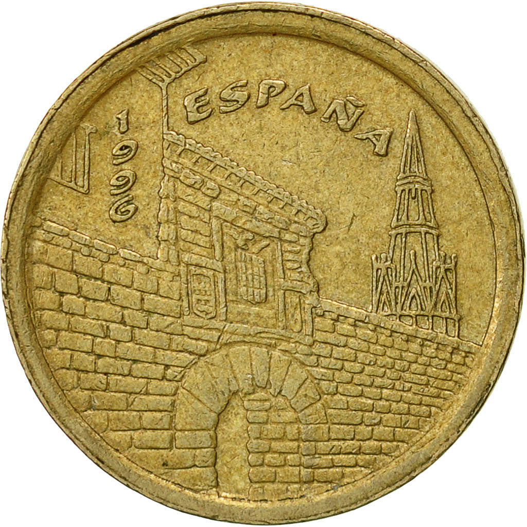 Moneda, España, Juan Carlos I, 5 Pesetas, 1996, Madrid, MBC, Aluminio - bronce