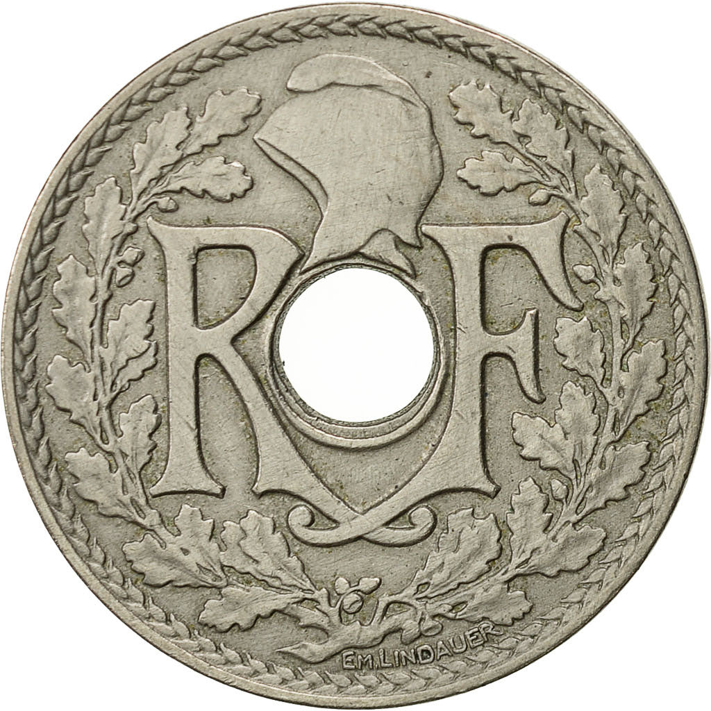 France, Lindauer, 25 Centimes, 1917, EF(40-45), Copper-nickel, KM:867a