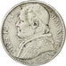 ITALIAN STATES, PAPAL STATES, Pius IX, 2 Lire, 1869, VF(30-35), Silver