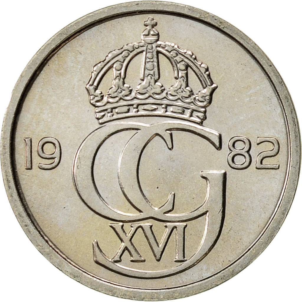 Münze, Schweden, Carl XVI Gustaf, 10 Öre, 1982, SS, Copper-nickel, KM:850