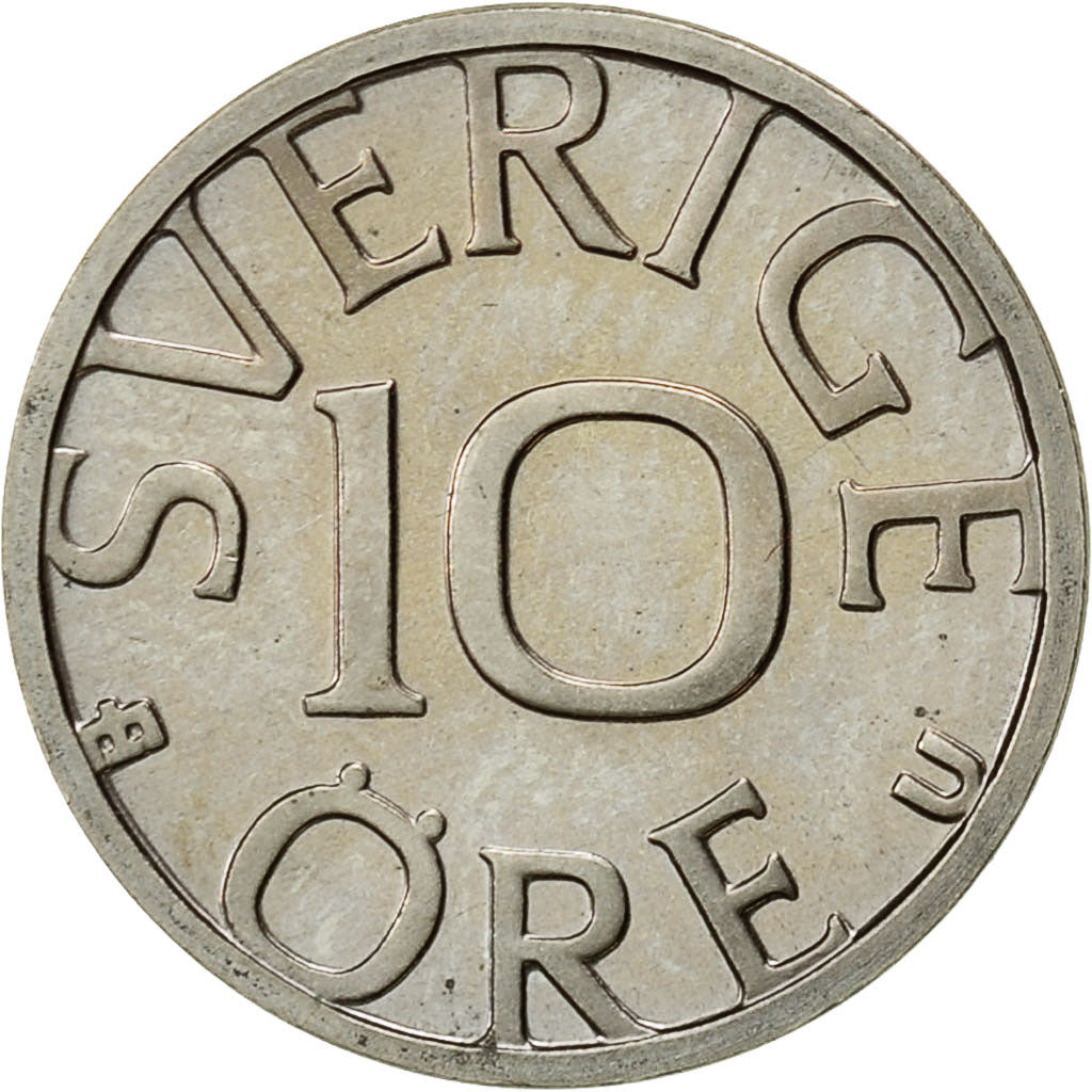 Münze, Schweden, Carl XVI Gustaf, 10 Öre, 1982, SS, Copper-nickel, KM:850