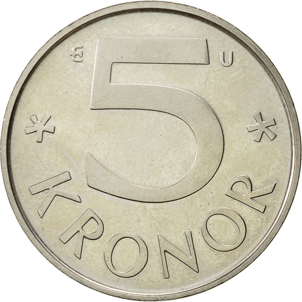 Monnaie, Suède, Carl XVI Gustaf, 5 Kronor, 1982, SUP, Copper-nickel, KM:853