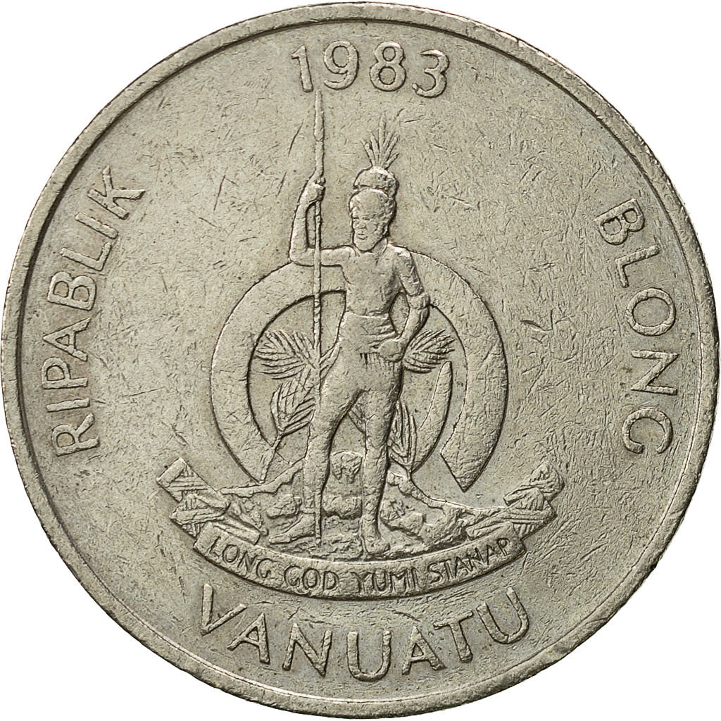Moneta, Vanuatu, 20 Vatu, 1983, British Royal Mint, BB, Rame-nichel, KM:7