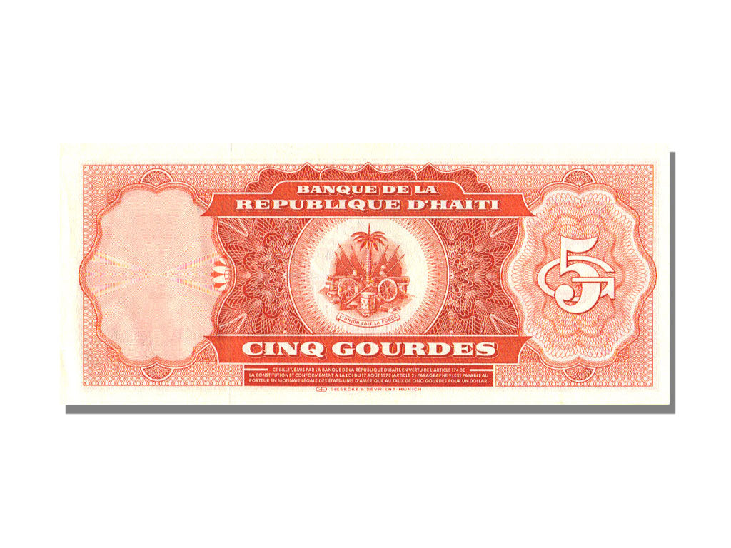 Haiti, 5 Gourdes, 1979, KM #241a, UNC(65-70), BK