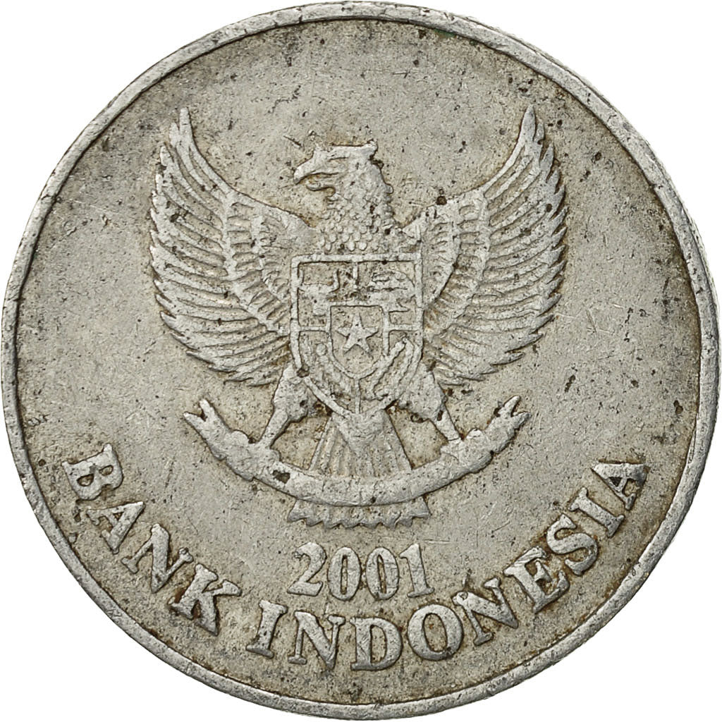 Moneda, Indonesia, 100 Rupiah, 2001, BC+, Aluminio, KM:61
