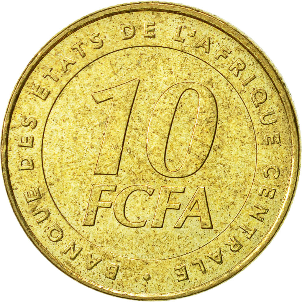 Moneta, Stati dell’Africa centrale, 10 Francs, 2006, Paris, BB+, Ottone, KM:19