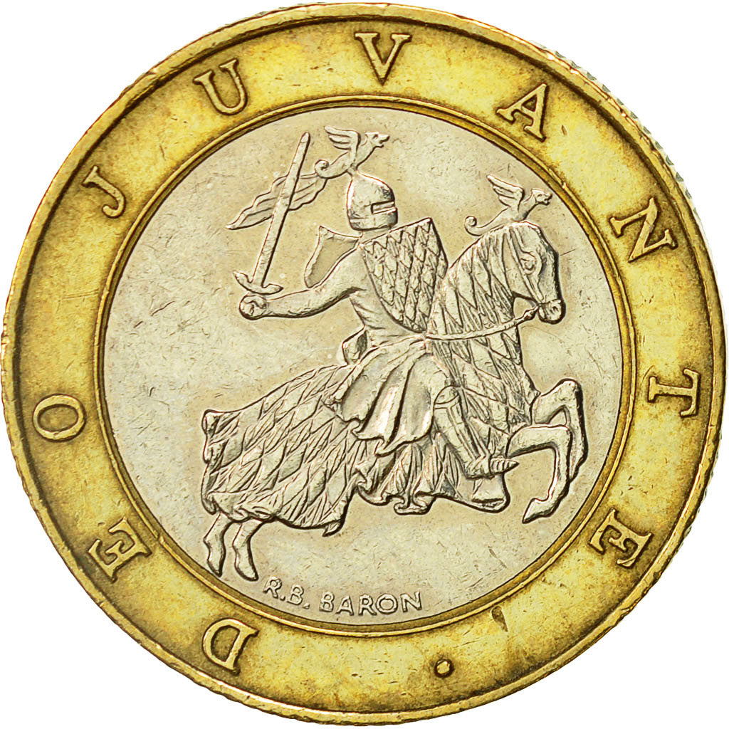 Coin, Monaco, Rainier III, 10 Francs, 1991, EF(40-45), Bi-Metallic, KM:163
