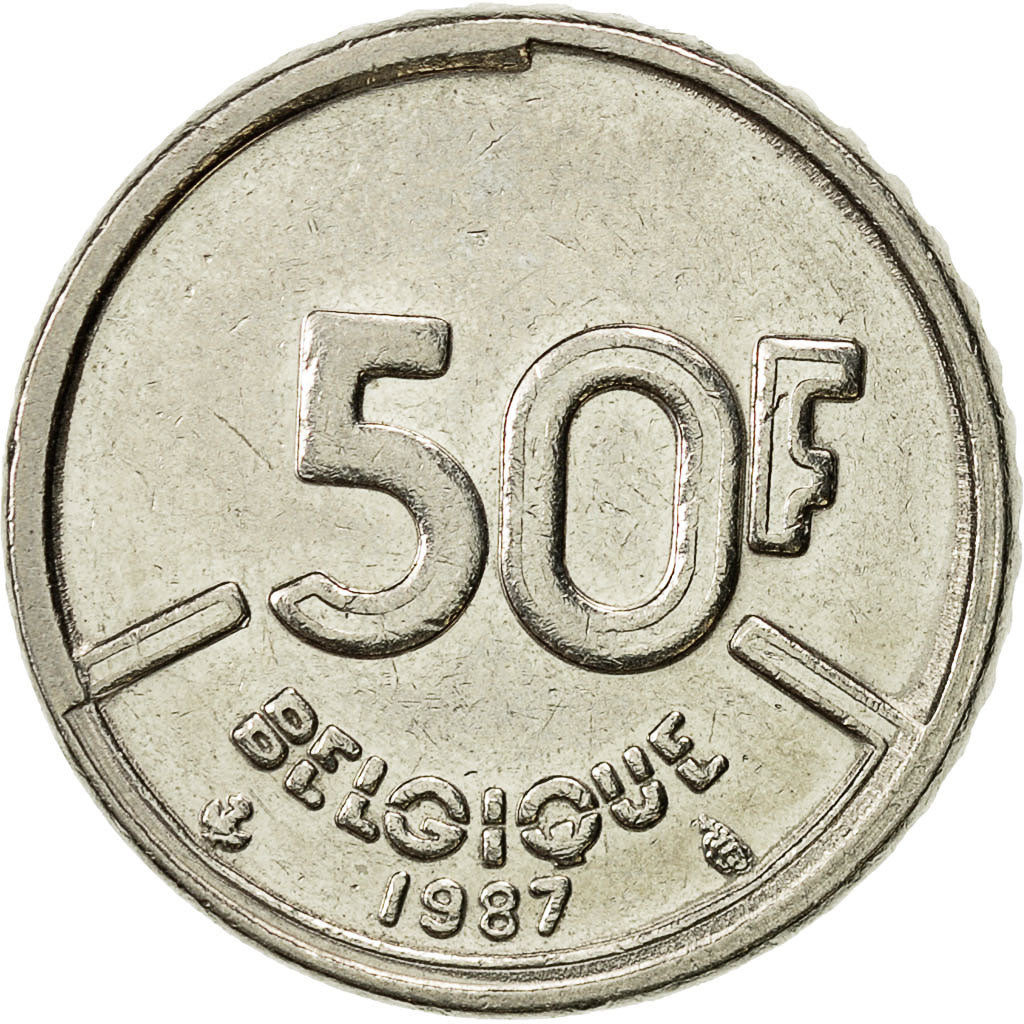 Coin, Belgium, Baudouin I, 50 Francs, 50 Frank, 1987, Brussels, Belgium