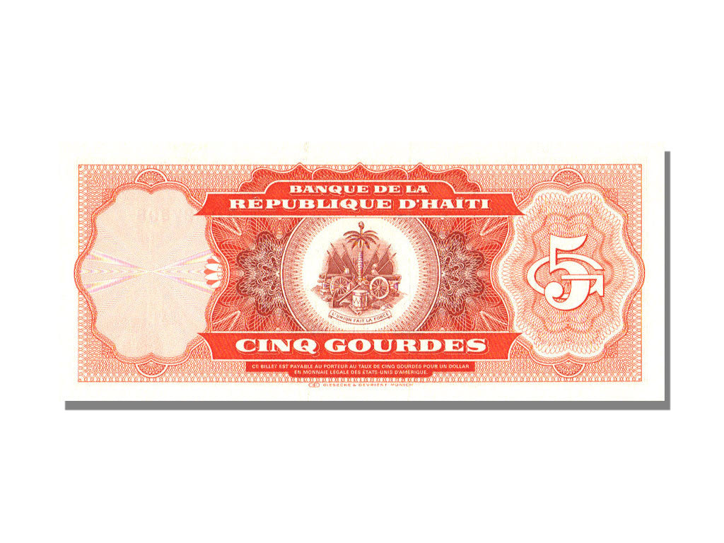 Geldschein, Haiti, 5 Gourdes, 1987, KM:246a, UNZ