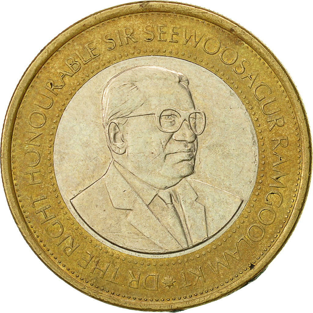 Coin, Mauritius, 20 Rupees, 2007, VF(30-35), Bi-Metallic, KM:66