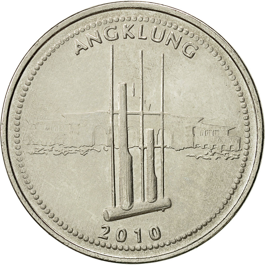Indonesia, 1000 Rupiah, 2010, BB+, Acciaio placcato nichel, KM:70