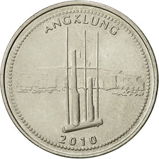Indonesia, 1000 Rupiah, 2010, BB+, Acciaio placcato nichel, KM:70