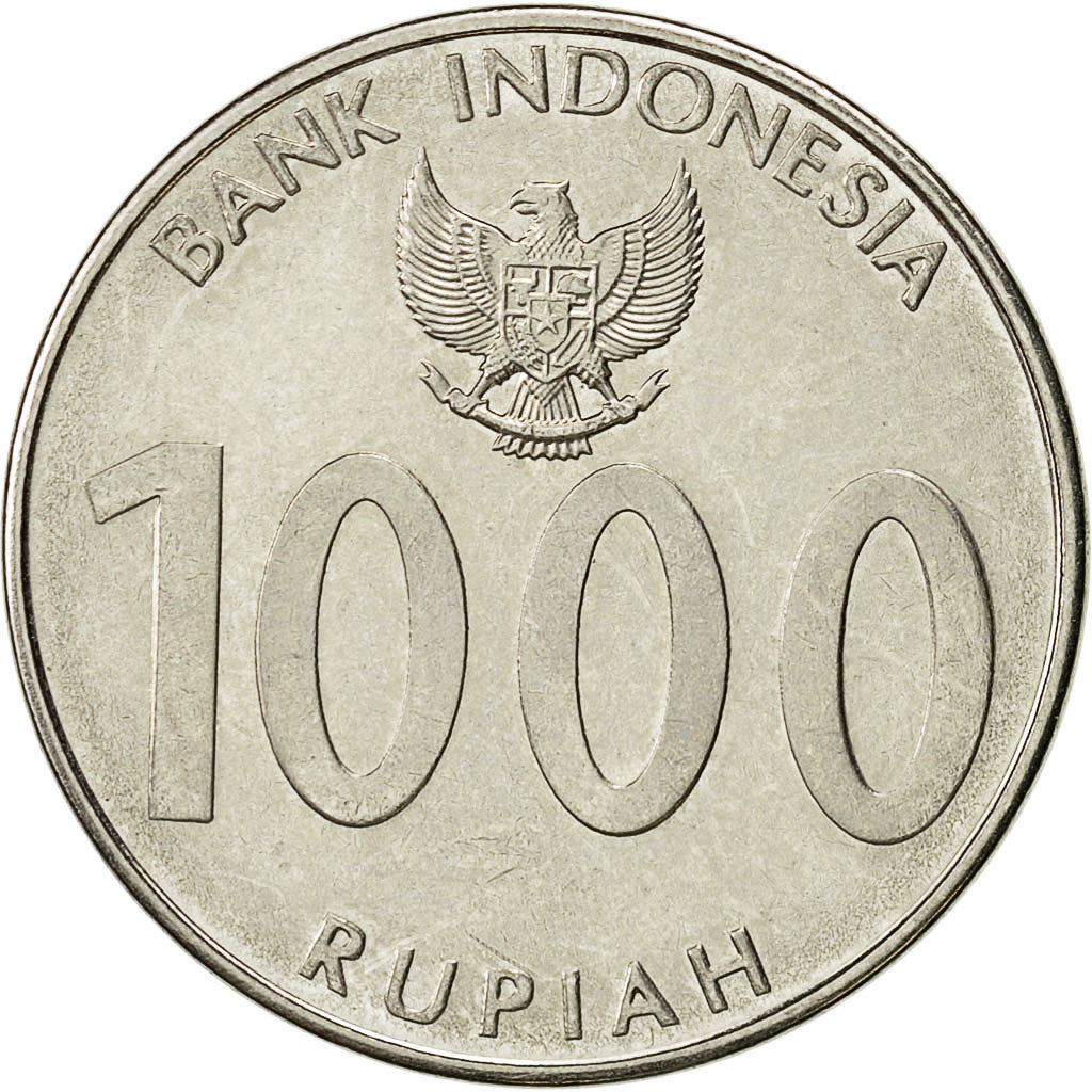Indonesia, 1000 Rupiah, 2010, BB+, Acciaio placcato nichel, KM:70