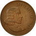Moneda, Sudáfrica, 2 Cents, 1965, MBC, Bronce, KM:66.1