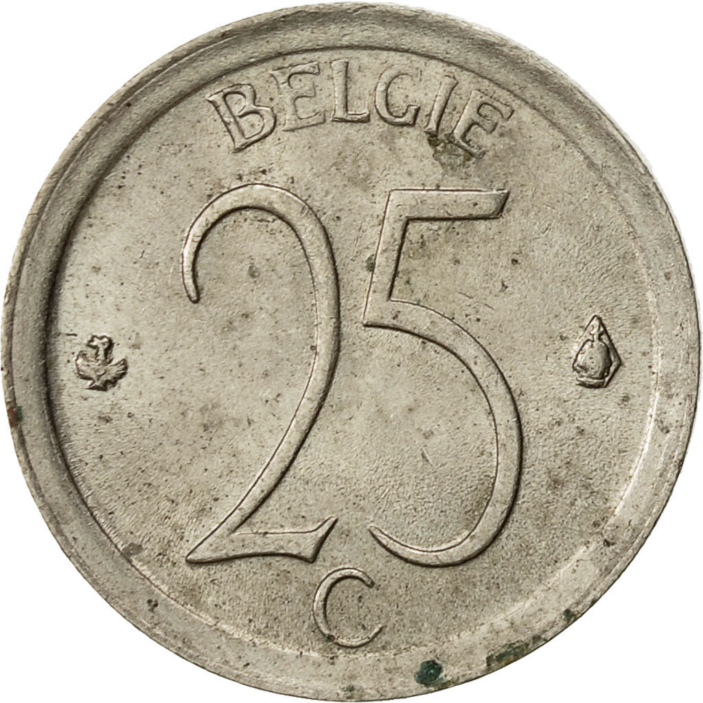 Coin, Belgium, 25 Centimes, 1971, Brussels, EF(40-45), Copper-nickel, KM:154.1