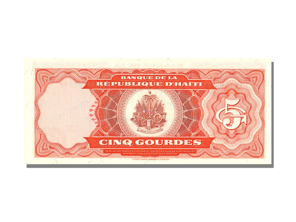 Haiti, 5 Gourdes, 1989, KM #255a, UNC(65-70), AY