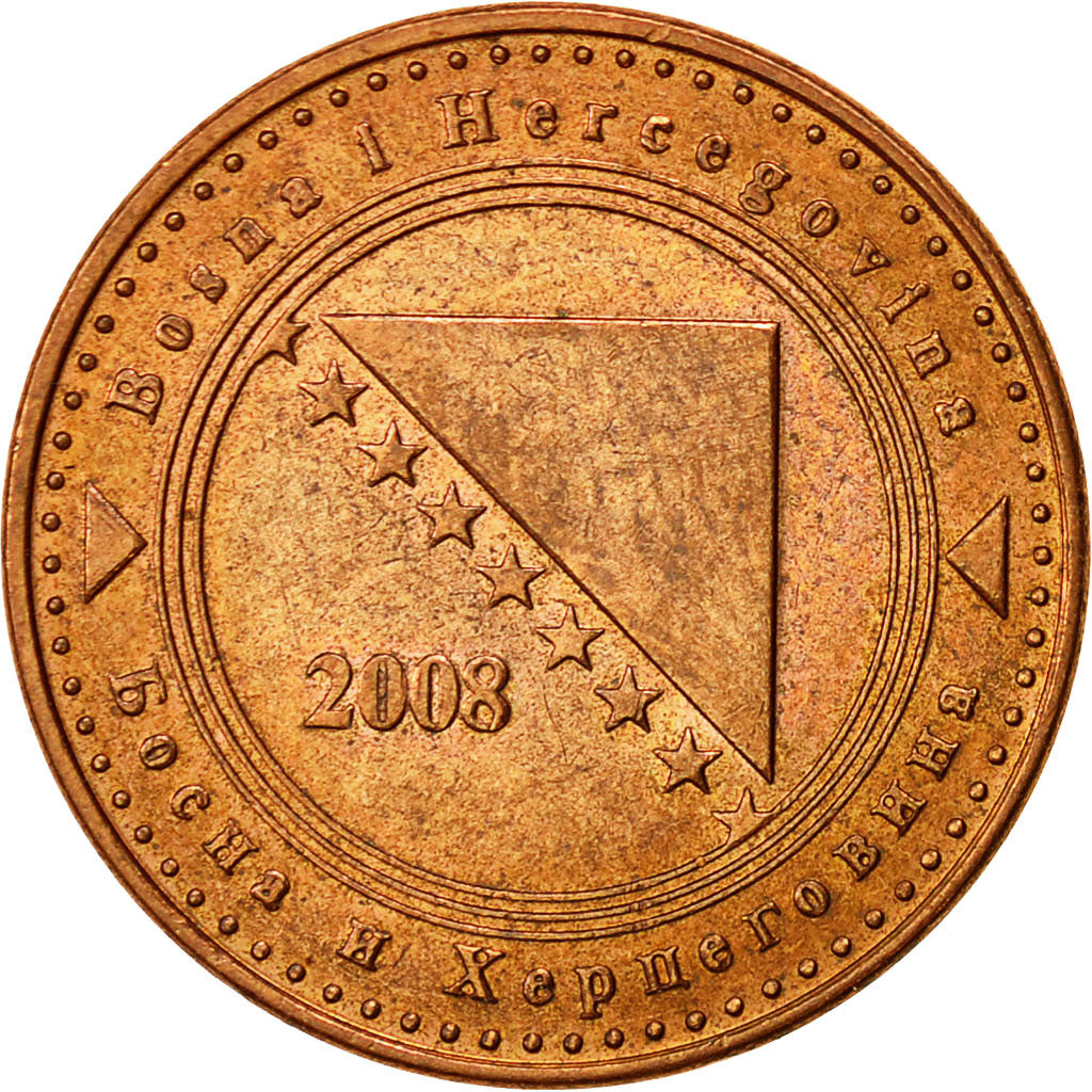 BOSNIA-HERZEGOVINA, 10 Feninga, 2008, EF(40-45), Copper Plated Steel, KM:115