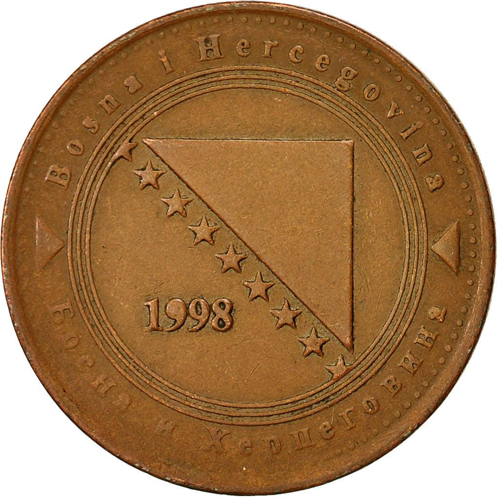 Coin, BOSNIA-HERZEGOVINA, 50 Feninga, 1998, EF(40-45), Copper Plated Steel