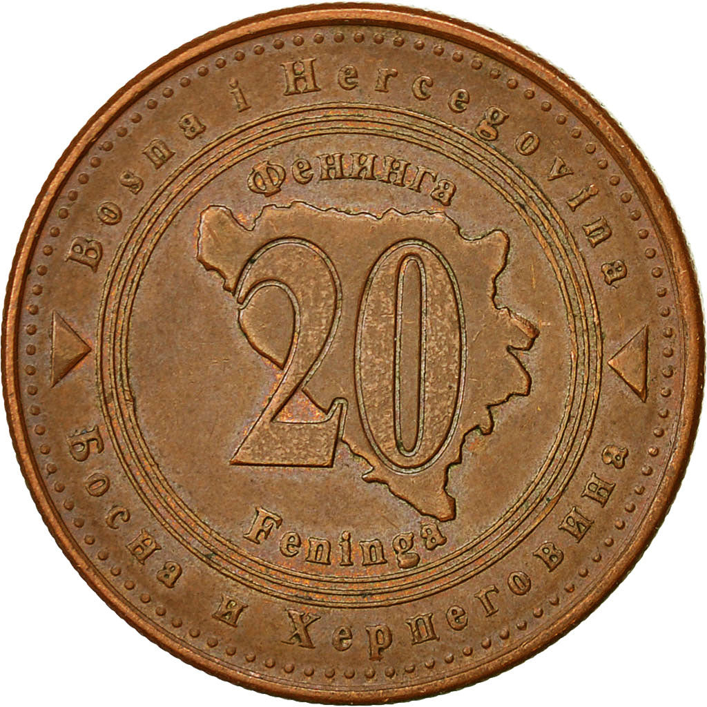 Coin, BOSNIA-HERZEGOVINA, 20 Feninga, 2004, EF(40-45), Copper Plated Steel