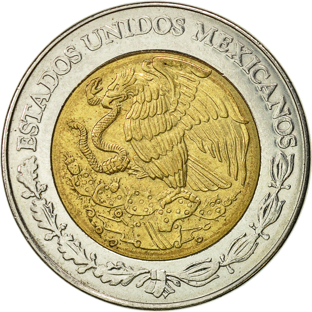 Moneda, México, 5 Pesos, 2004, Mexico City, MBC, Bimetálico, KM:605