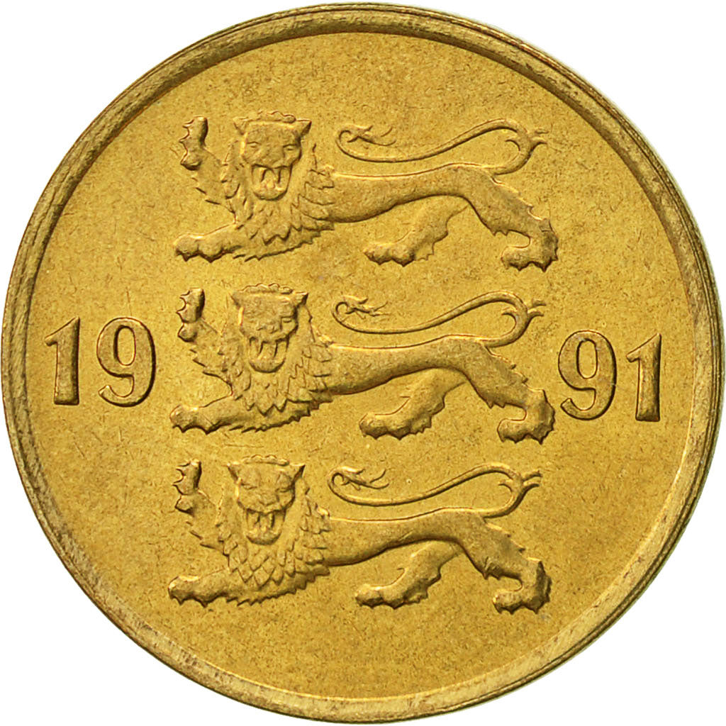 Coin, Estonia, 10 Senti, 1991, no mint, AU(55-58), Aluminum-Bronze, KM:22