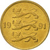 Monnaie, Estonia, 10 Senti, 1991, no mint, SUP, Aluminum-Bronze, KM:22