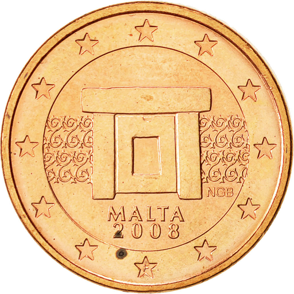 Monnaie, Malte, Euro Cent, 2008, Paris, SUP, Copper Plated Steel, KM:125