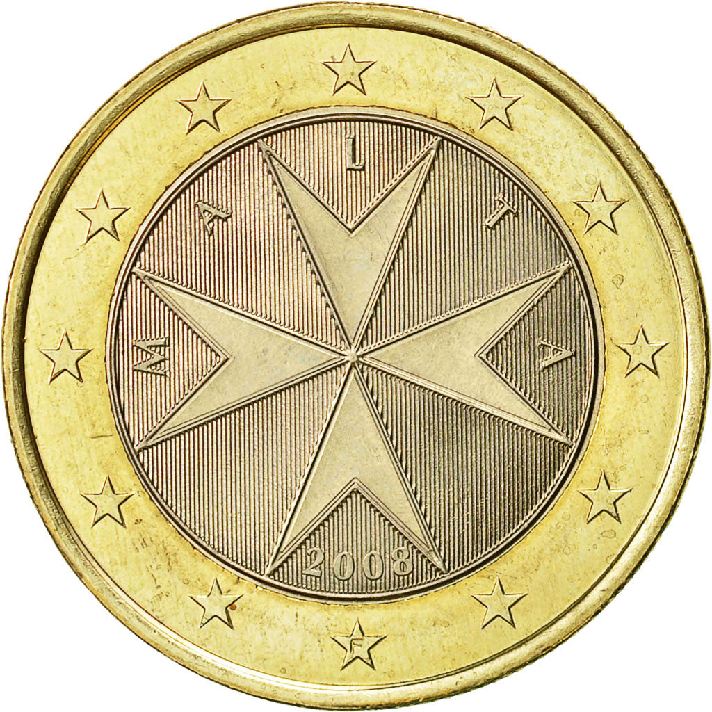 Coin, Malta, Euro, 2008, Paris, AU(55-58), Bi-Metallic, KM:131
